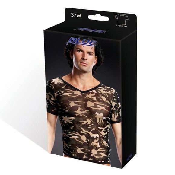 Blueline Pro-Mesh Camo V-Neck Tee L/XL - Picture 3 of 3